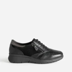 Tennis FRANCE ARNO noire en cuir