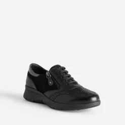 Tennis FRANCE ARNO noire en cuir