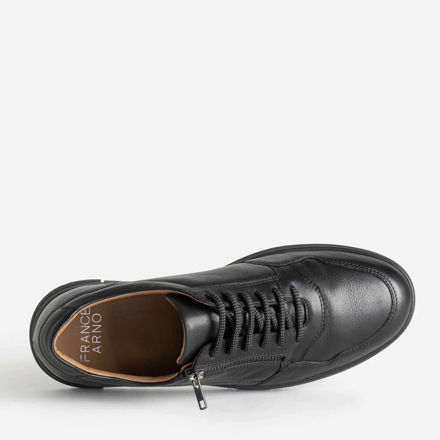 Tennis FRANCE ARNO noir en cuir