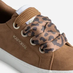 Tennis KAPORAL camel avec lacets léopard