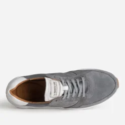 Tennis LA MANUFACTURE grise cuir velours
