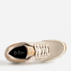 Tennis LEE COOPER beige en mesh détails camel