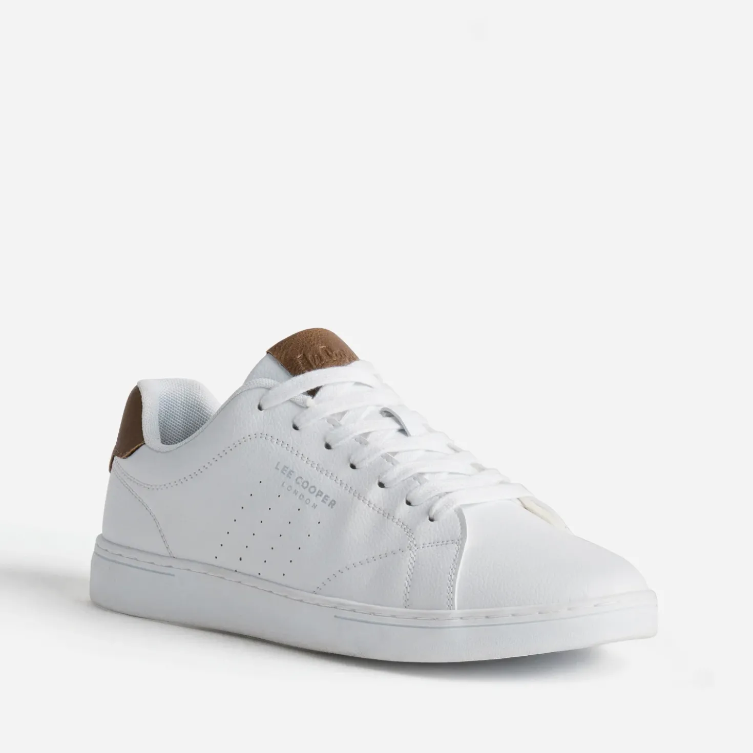 Tennis LEE COOPER blanche détails marron