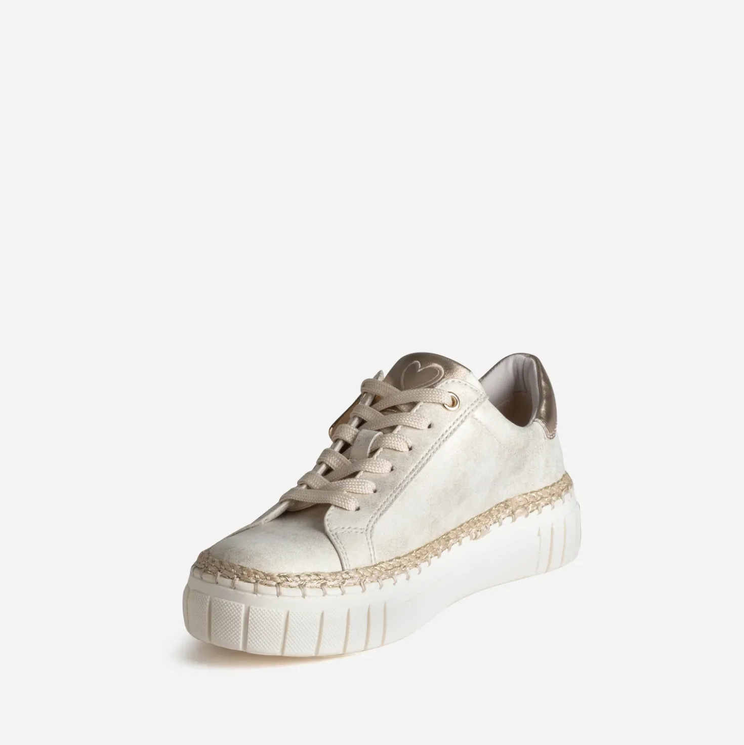 Tennis MARCO TOZZI beige doré détail corde
