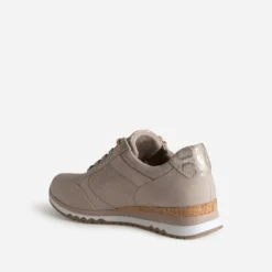 Tennis MARCO TOZZI beige et imprimé python