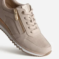 Tennis MARCO TOZZI beige et imprimé python