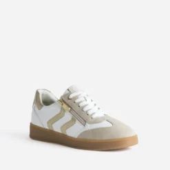 Tennis MARCO TOZZI blanche, beige, doré