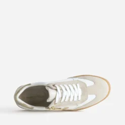Tennis MARCO TOZZI blanche, beige, doré