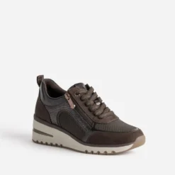 Tennis MARCO TOZZI marron multi-matières