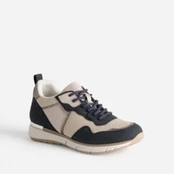 Tennis marine, beige et taupe