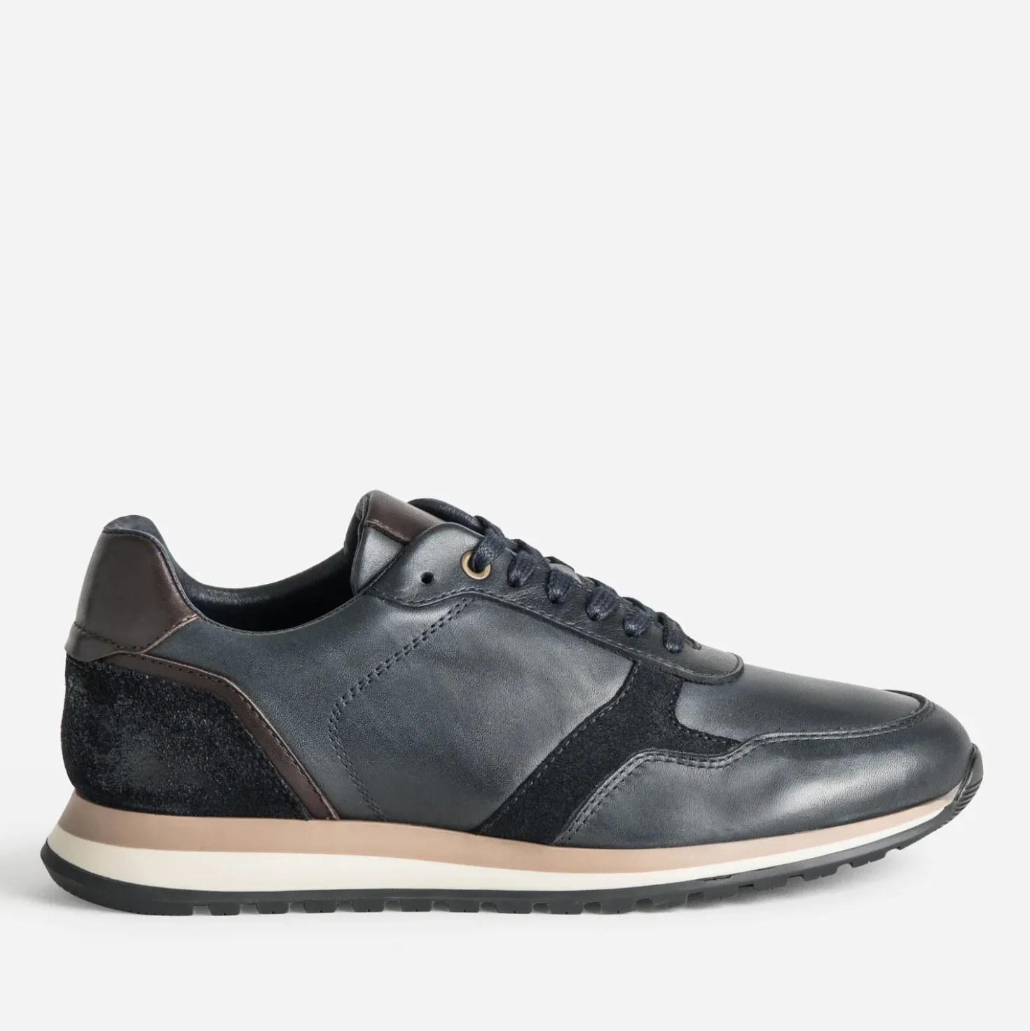 Tennis marine cuir