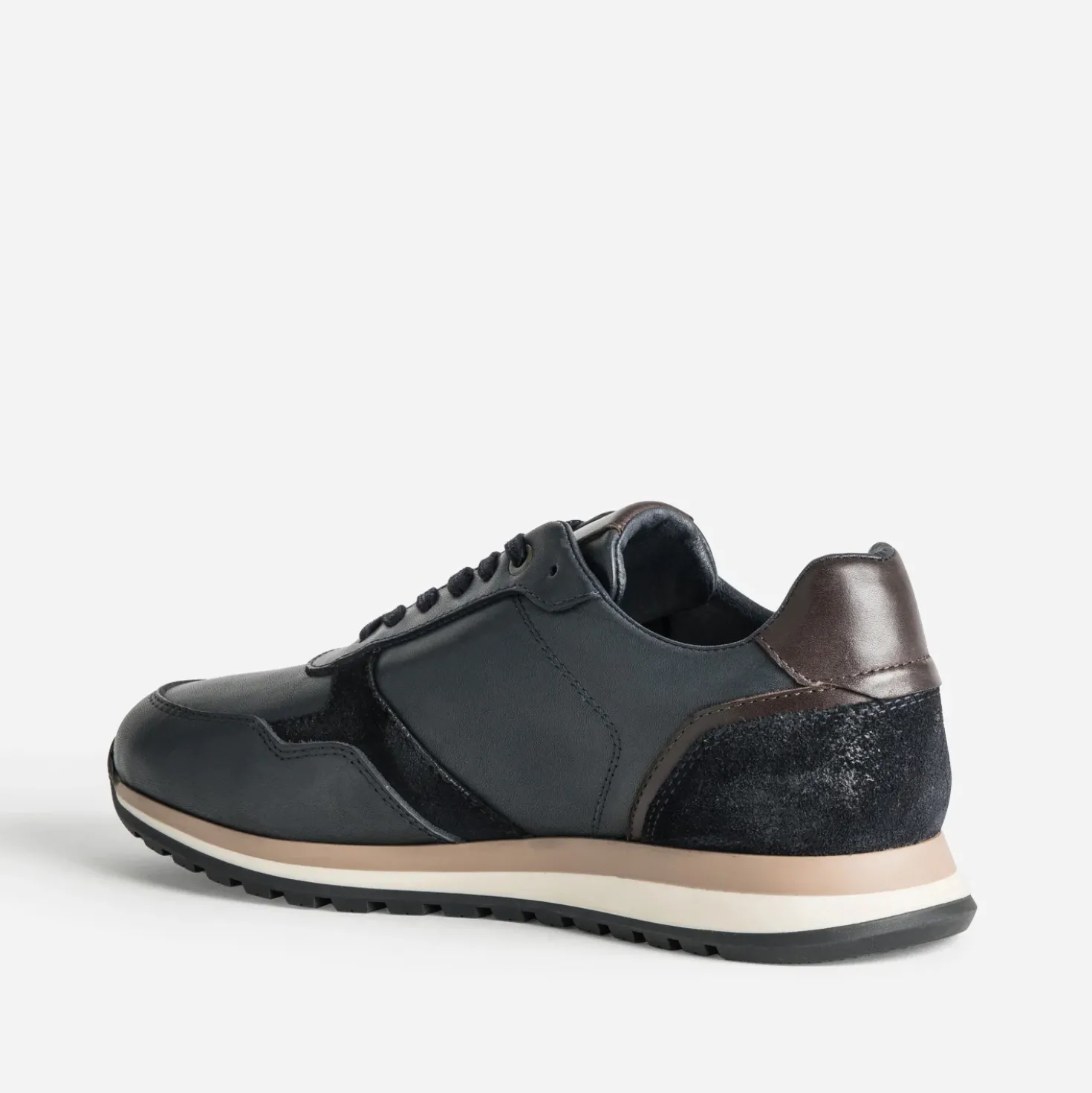 Tennis marine cuir
