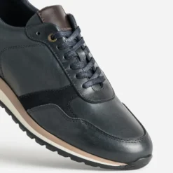 Tennis marine cuir
