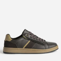 Tennis marron détails beiges