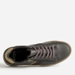 Tennis marron détails beiges