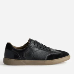 Tennis noire cuir et cuir velours