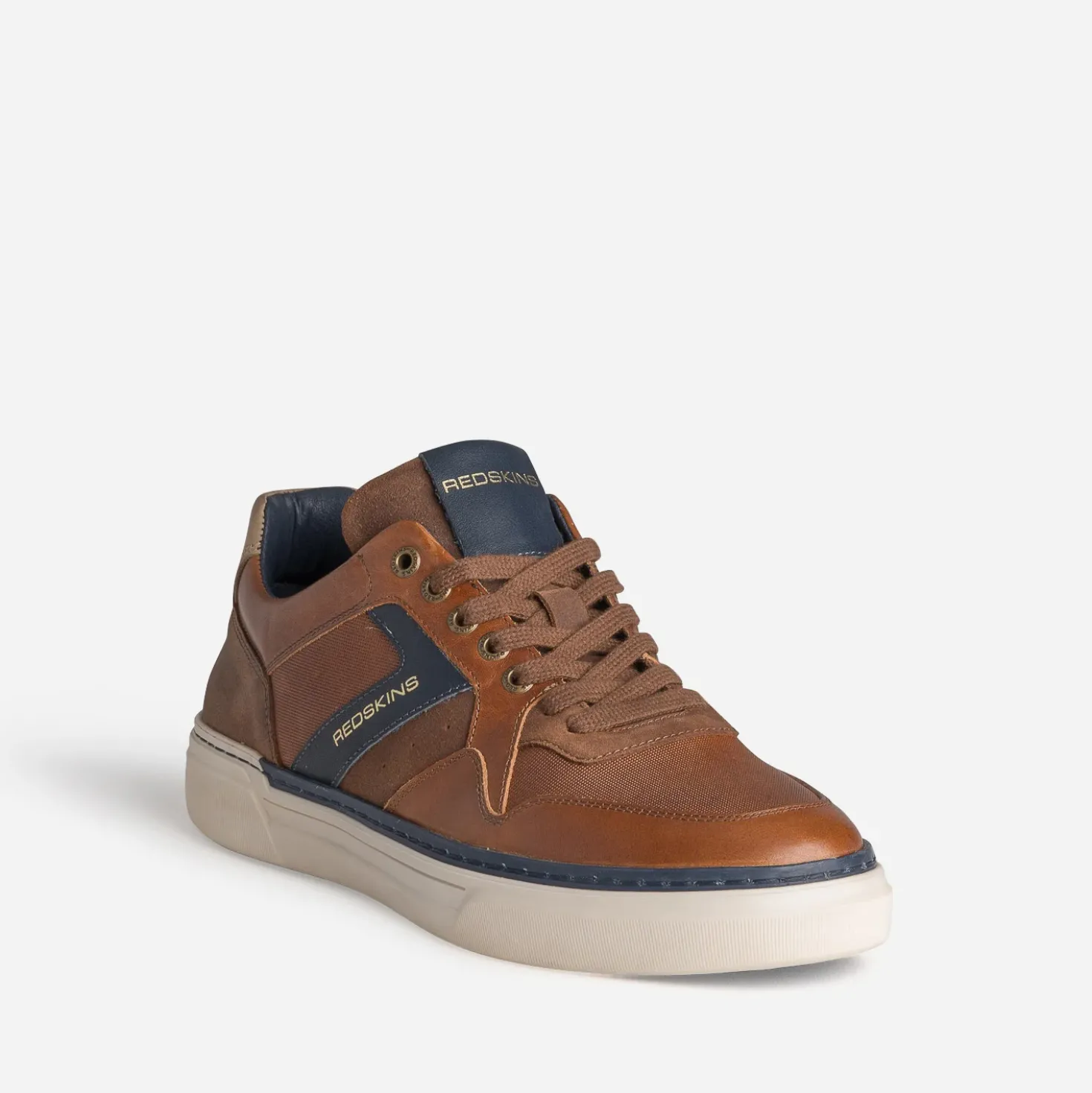 Tennis REDSKINS cognac cuir