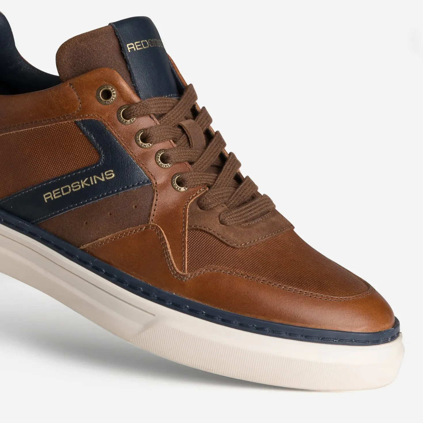 Tennis REDSKINS cognac cuir