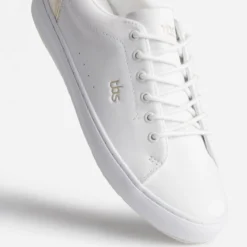 Tennis TBS blanche et or en cuir