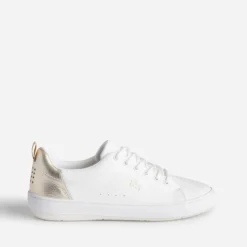 Tennis TBS blanche et or en cuir