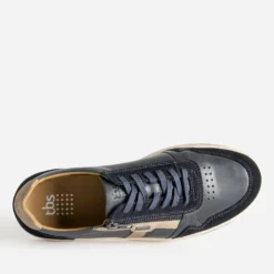 Tennis TBS marine en cuir