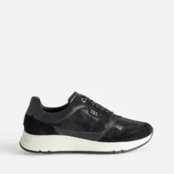 Tennis TBS noire en cuir