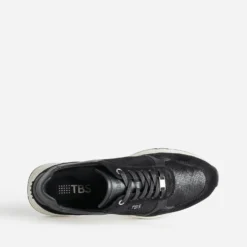 Tennis TBS noire en cuir
