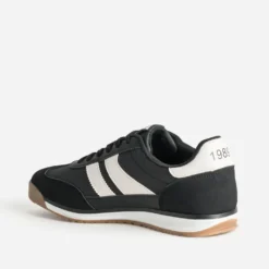 Tennis TEDDY SMITH noire bi-matière détails écrus