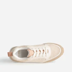 Tennis TEXTO beige bi-matière