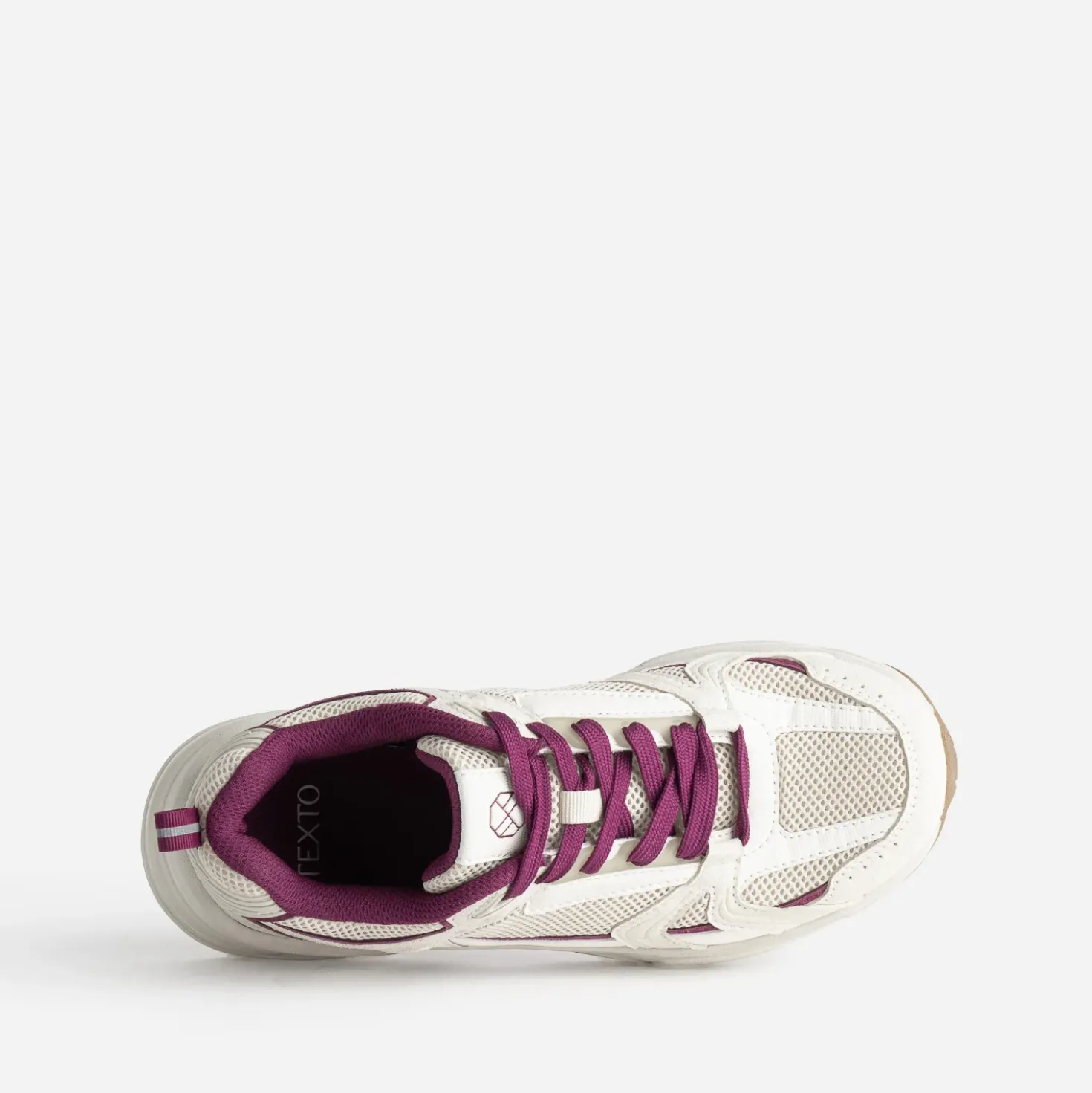 Tennis TEXTO beige et bordeaux