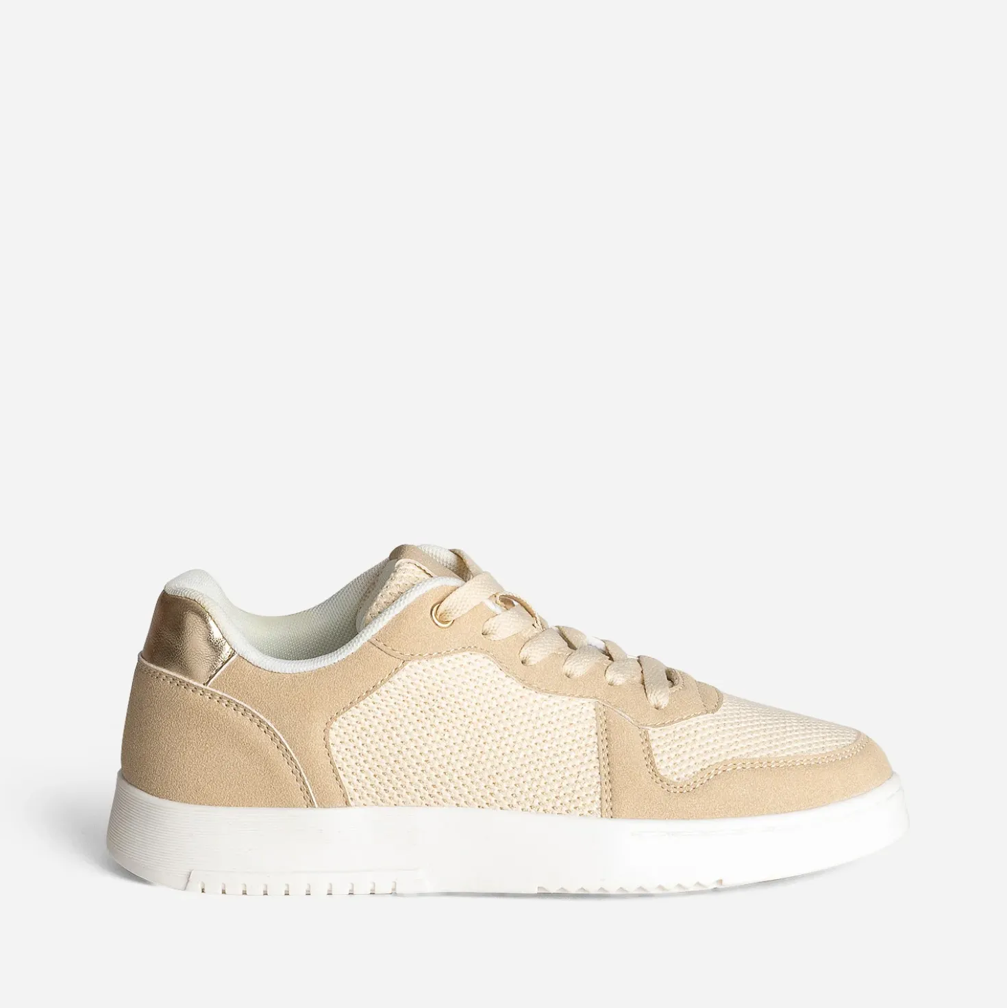 Tennis TEXTO beige et doré irisé