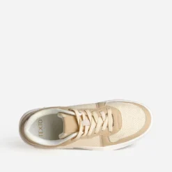 Tennis TEXTO beige et doré irisé