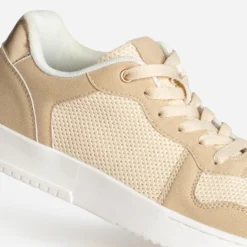 Tennis TEXTO beige et doré irisé
