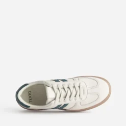 Tennis TEXTO beige et verte semelle épaisse