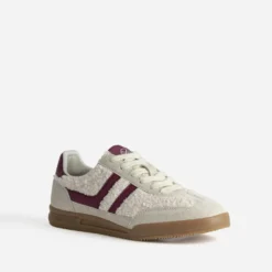 Tennis TEXTO beige sherpa et bordeaux