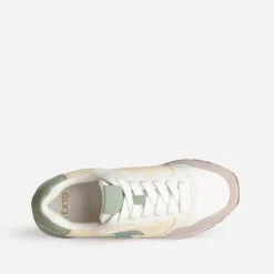Tennis TEXTO blanc, beige, jaune, vert