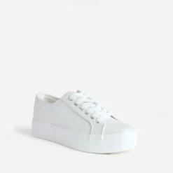 Tennis TEXTO blanc irisé embossée effet python