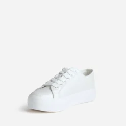 Tennis TEXTO blanc irisé embossée effet python