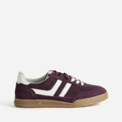Tennis TEXTO bordeaux cuir velours
