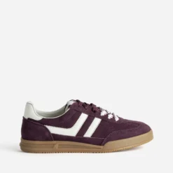 Tennis TEXTO bordeaux cuir velours