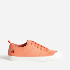Tennis toile orange LE TEMPS DES CERISES