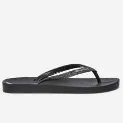 Tong IPANEMA noire à brides pailletées