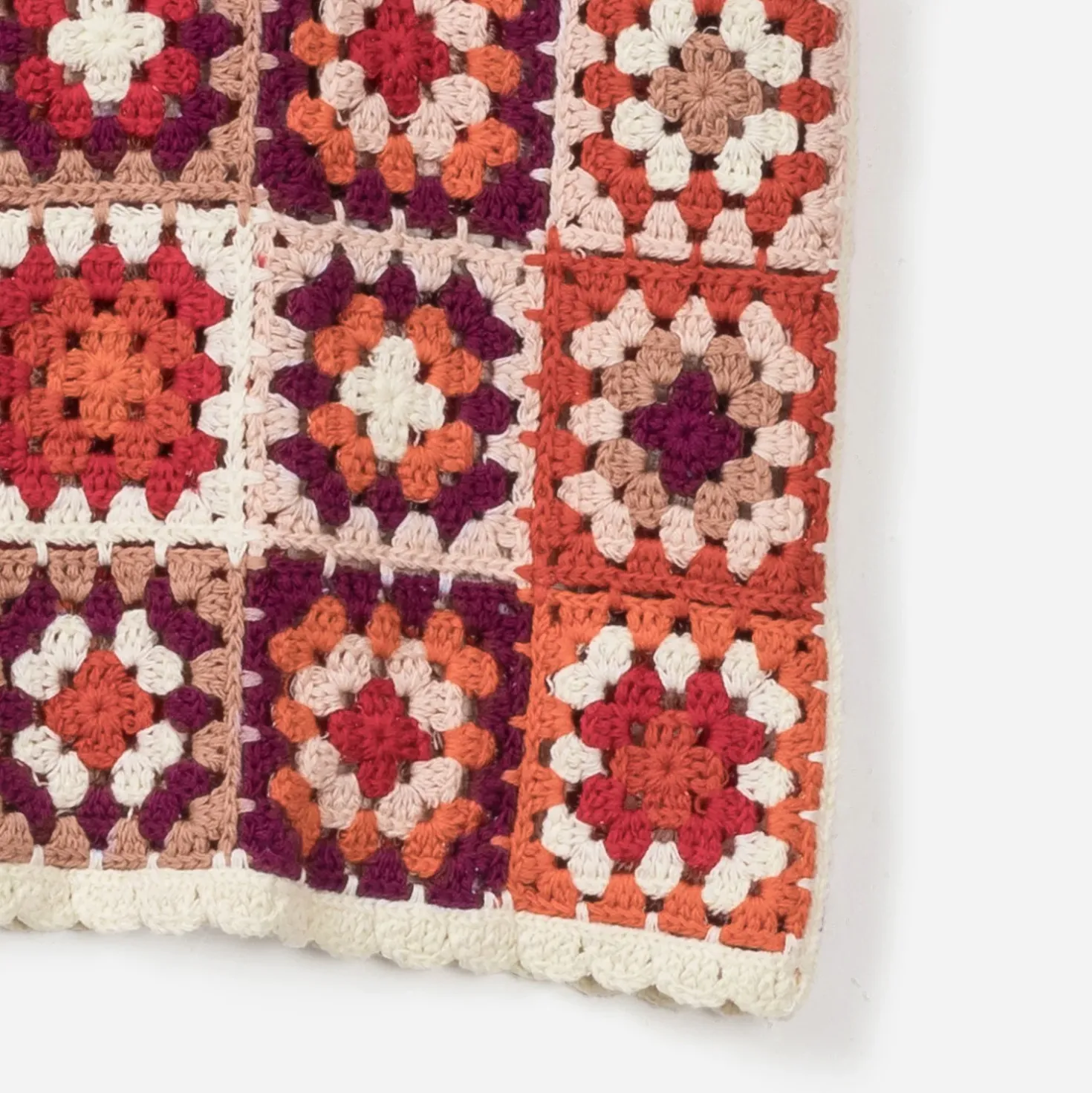 Top TEXTO écru crochet couleur