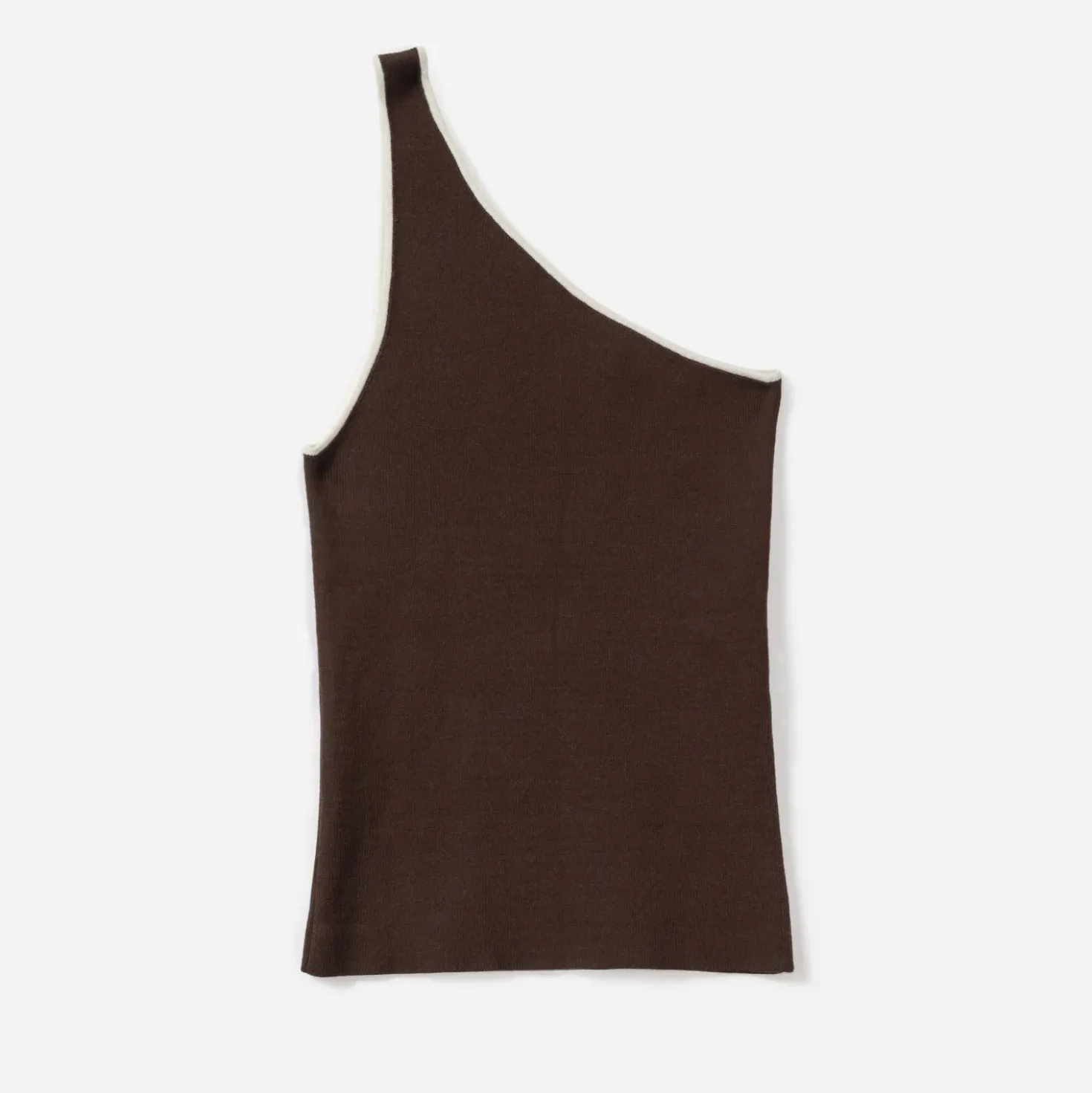 Top TEXTO marron asymétrique