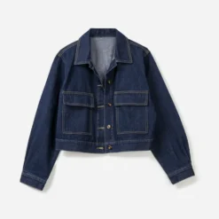 Veste en jean TEXTO brut cropped