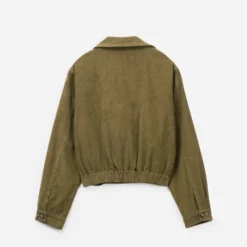Veste ERAM WEAR kaki velours milleraies
