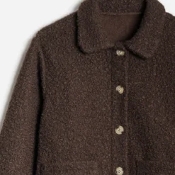 Veste ERAM WEAR marron façon bouclette