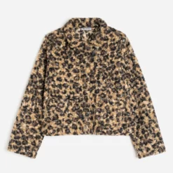 Veste TEXTO marron motif léopard