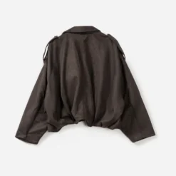 Veste TEXTO marron suédé oversize cropped